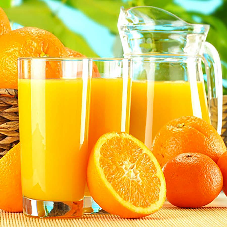 Jus de fruit pressé orange ou pamplemousse
