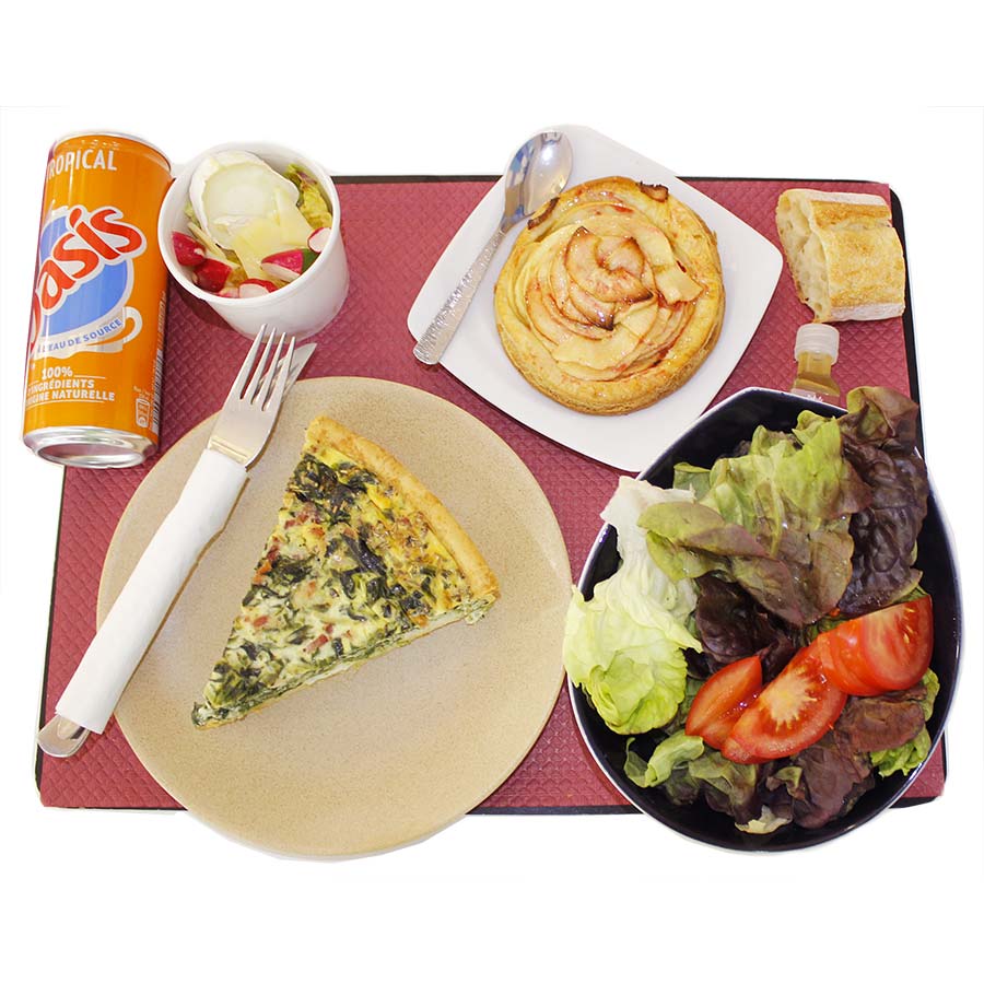 Plateau repas Prestige QUICHE (avec fromage)